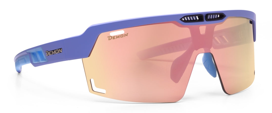 Occhiale donna per BDC e MTB lente specchiata modello SPEED VENT lavanda opaco
