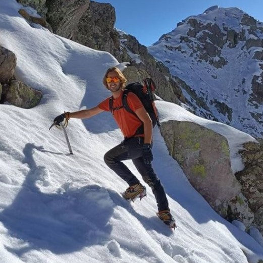 occhiale per alpinismo a mascherina lente specchiata gialla modello PERFORMANCE