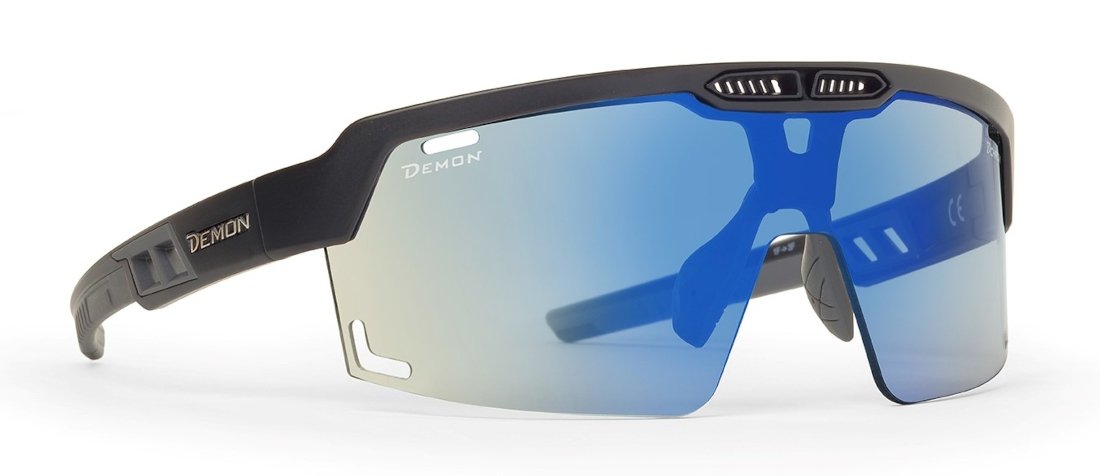 occhiale per bici da corsa lente fotocromatica specchiata blu modello SPEED VENT