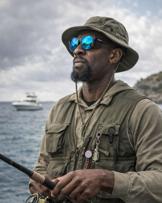 occhiale polarizzato per pesca sportiva parti protezione laterale da luce e vento