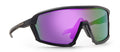 occhiale sportivo da donna a mascherina lente specchiata viola modello gravel
