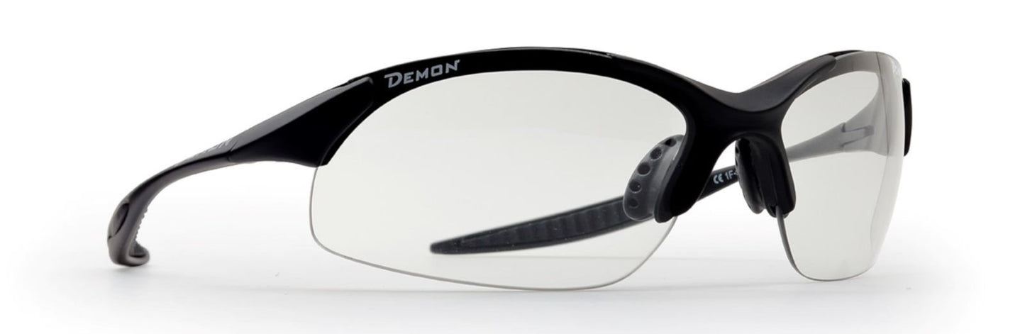 occhiale sportivo lenti fotocromatiche fumo modello 832 nero opaco
