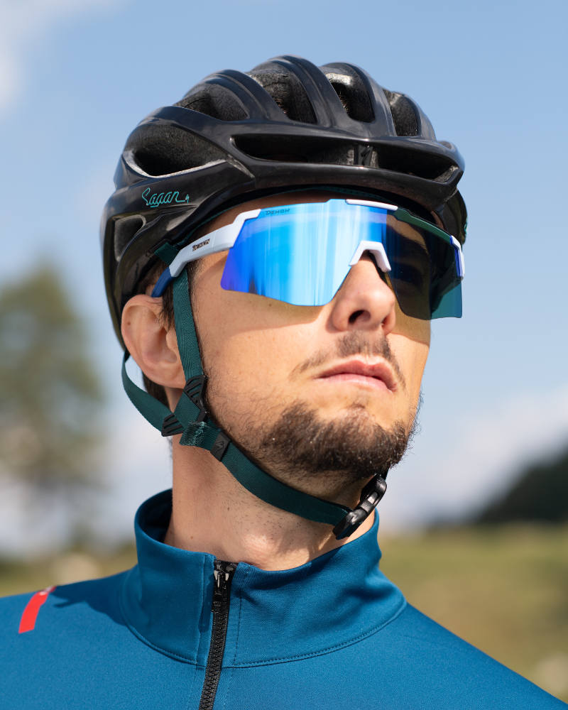 Occhiale uomo a mascherina per ciclismo specchiato modello LIEGI