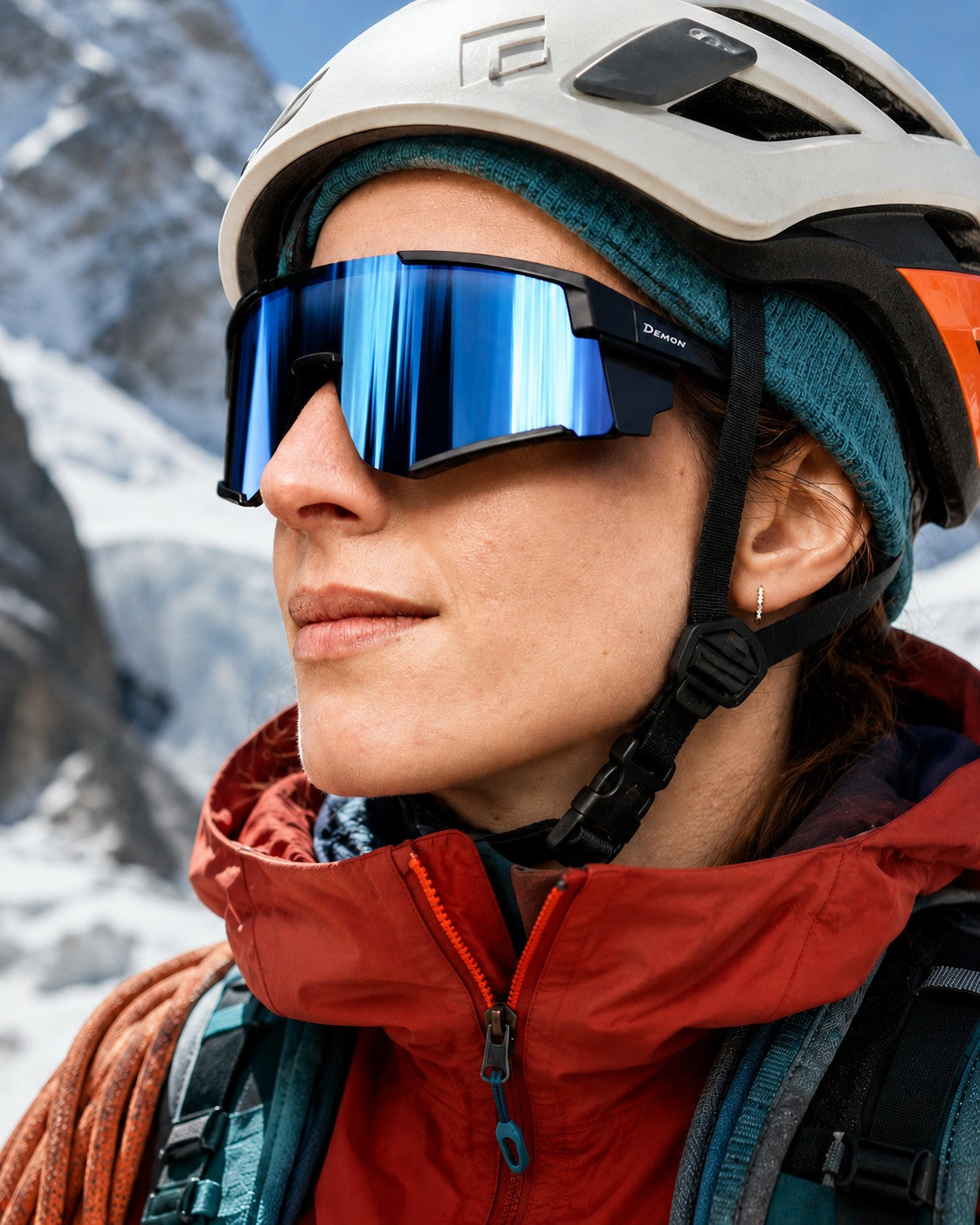 Occhiali da donna per alpinismo VORTEX lente categoria 4 specchiata blu