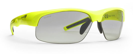 occhiali da running e trail modello FUSION lenti fotocromatiche dchrom giallo fluo