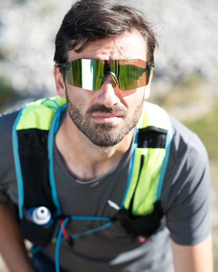 occhiali per escursionismo da uomo monolente specchiata modello SUPERPIUMA
