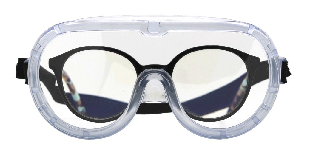DPI protezione occhi a mascherina utilizzabile con occhiali da vista