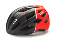 casco da ciclismo dmn per bici da corsa e mtb nero rosso modello enigma