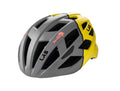 casco per bici da corsa enigma colore grigio giallo opaco con luce integrata