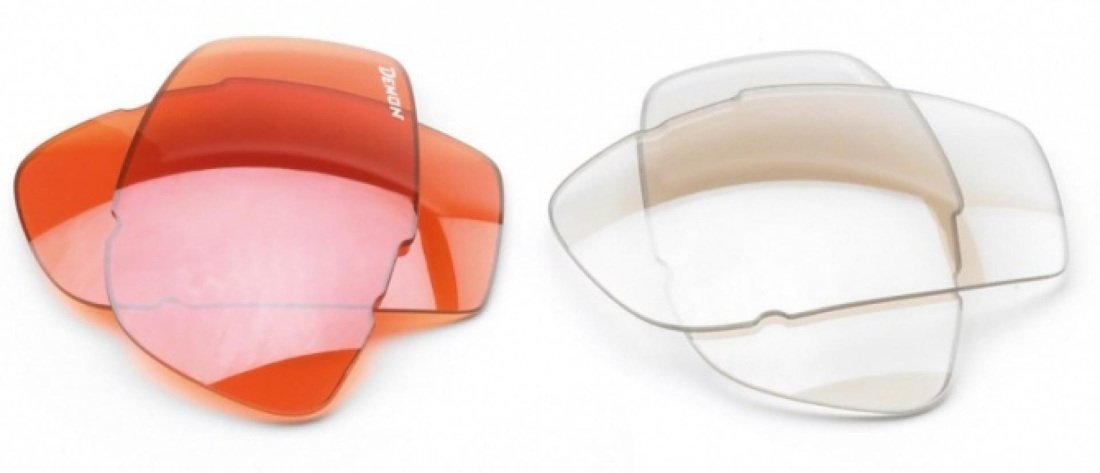 Interchangeable lenses for sports glasses
