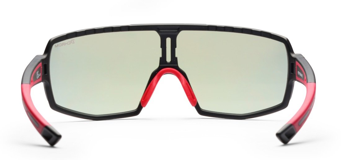 Occhiale da ciclismo per bici da corsa e mtb lente fotocromatica specchiata rossa modello PERFORMANCE
