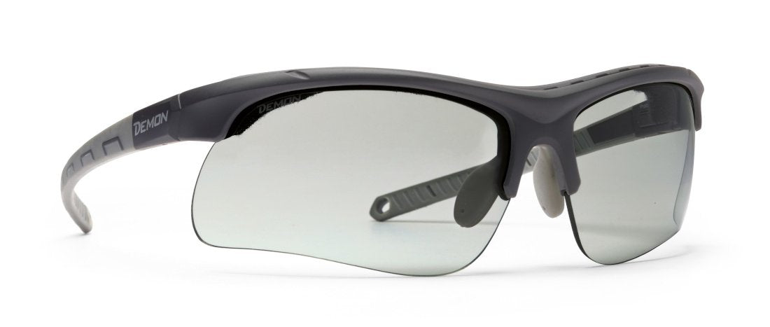 Occhiale da montagna per escursionismo lenti fotocromatiche dchrom modello INFINITE OPTIC nero opaco grigio