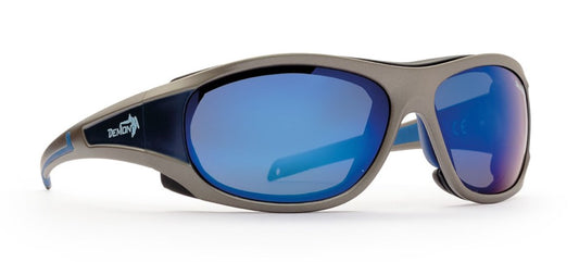 occhiale da montagna per ghiacciaio grigio opaco lenti categoria 4 specchiate blu modello MAKALU