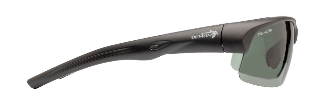 occhiale da trail running nero opaco con lenti polarizzate dpol modello fusion avvolgente