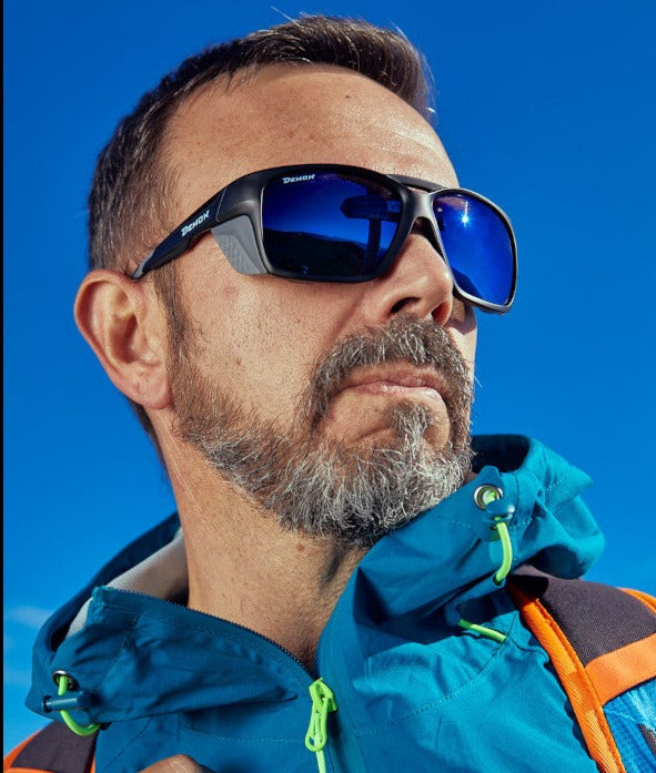 occhiale da uomo per escursionismo protezione dalla luce laterale lenti specchiate modello NATURE
