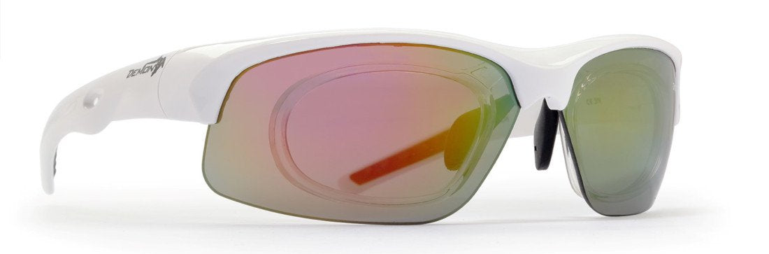 occhiale da vista per running con lenti intercambiabili fusion bianco