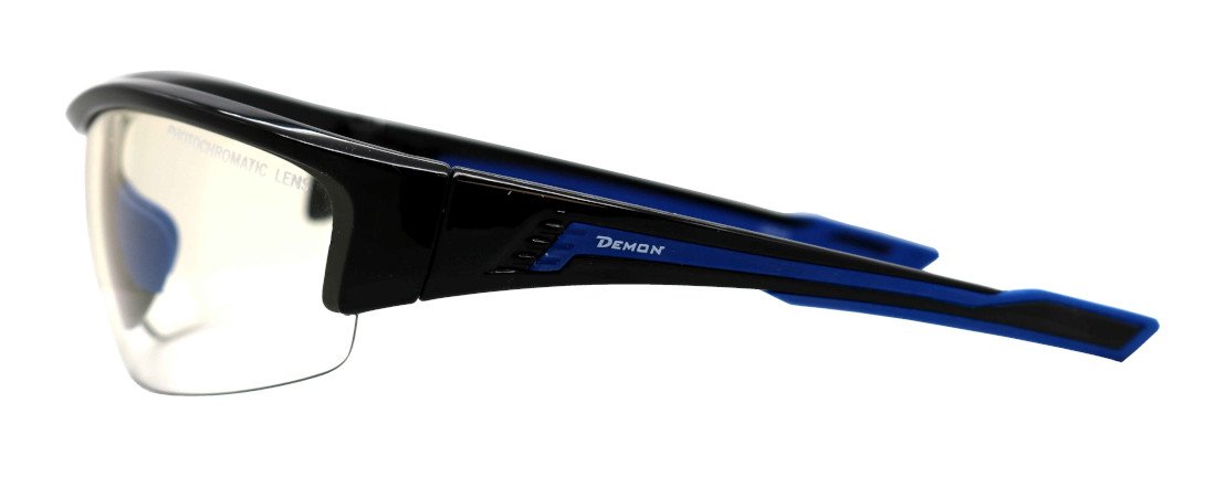 Occhiale per BDC lente fotocromatica monolente a mascherina modlelo GRAZ nero blu