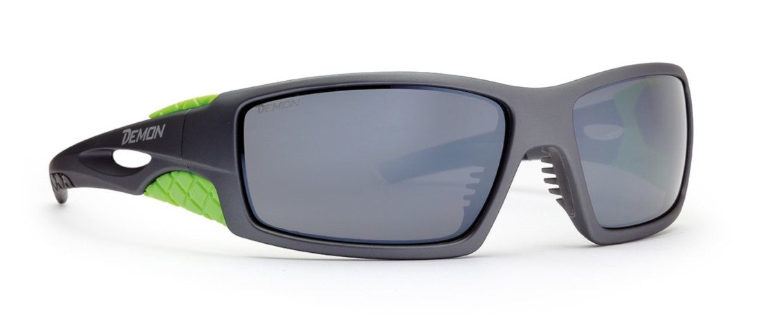 occhiale tecnico da alta montagna e ghiacciaio dome lenti specchiate categoria 4 colore grigio verde