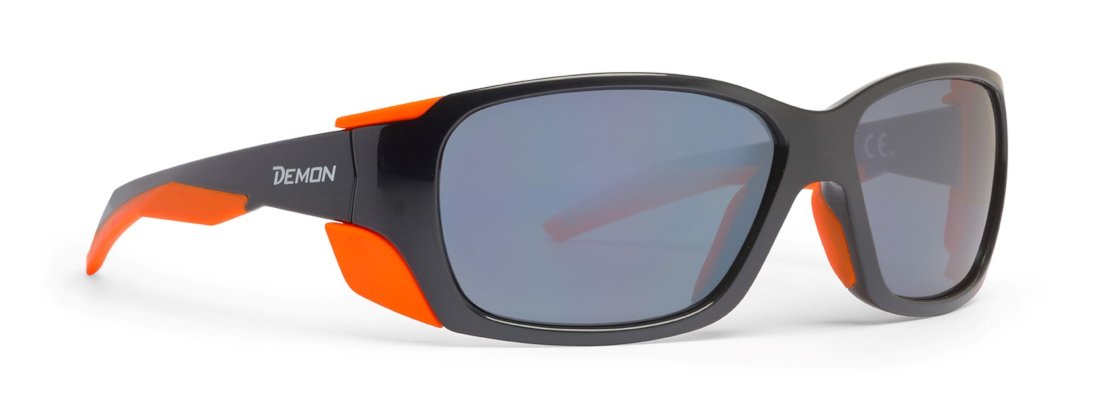 occhiali da montagna per trekking lenti specchiate categoria 3 modello TREKKING nero arancio