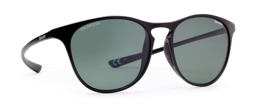 Round sunglasses with polarized lenses, UNIC model, matt black